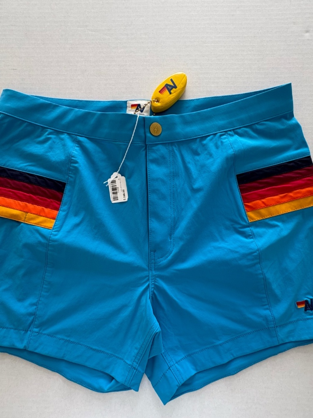 Aviator Nation  Men's Horizontal 5 Stripe Flex Shorts - Size 34 - NEW With Tags.